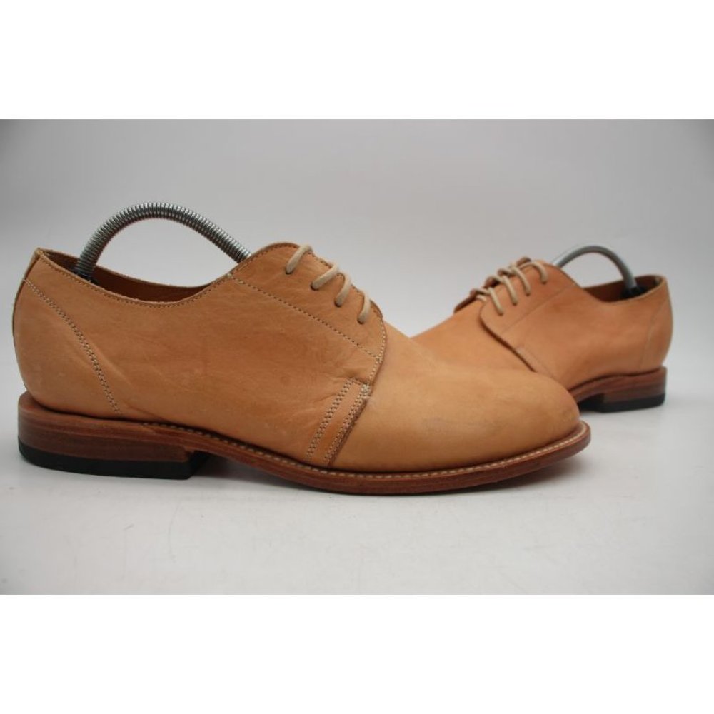 2120 LA MX Derby Natural Men's Oxford Plain Toe  Size 10 Handcrafted